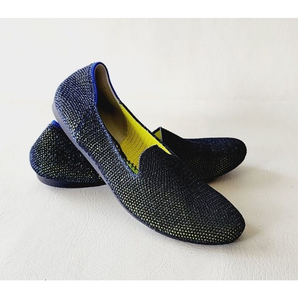 Rothy’s | Shoes | Rothys The Loafer Metallic Lattice Blue Lime Green ...